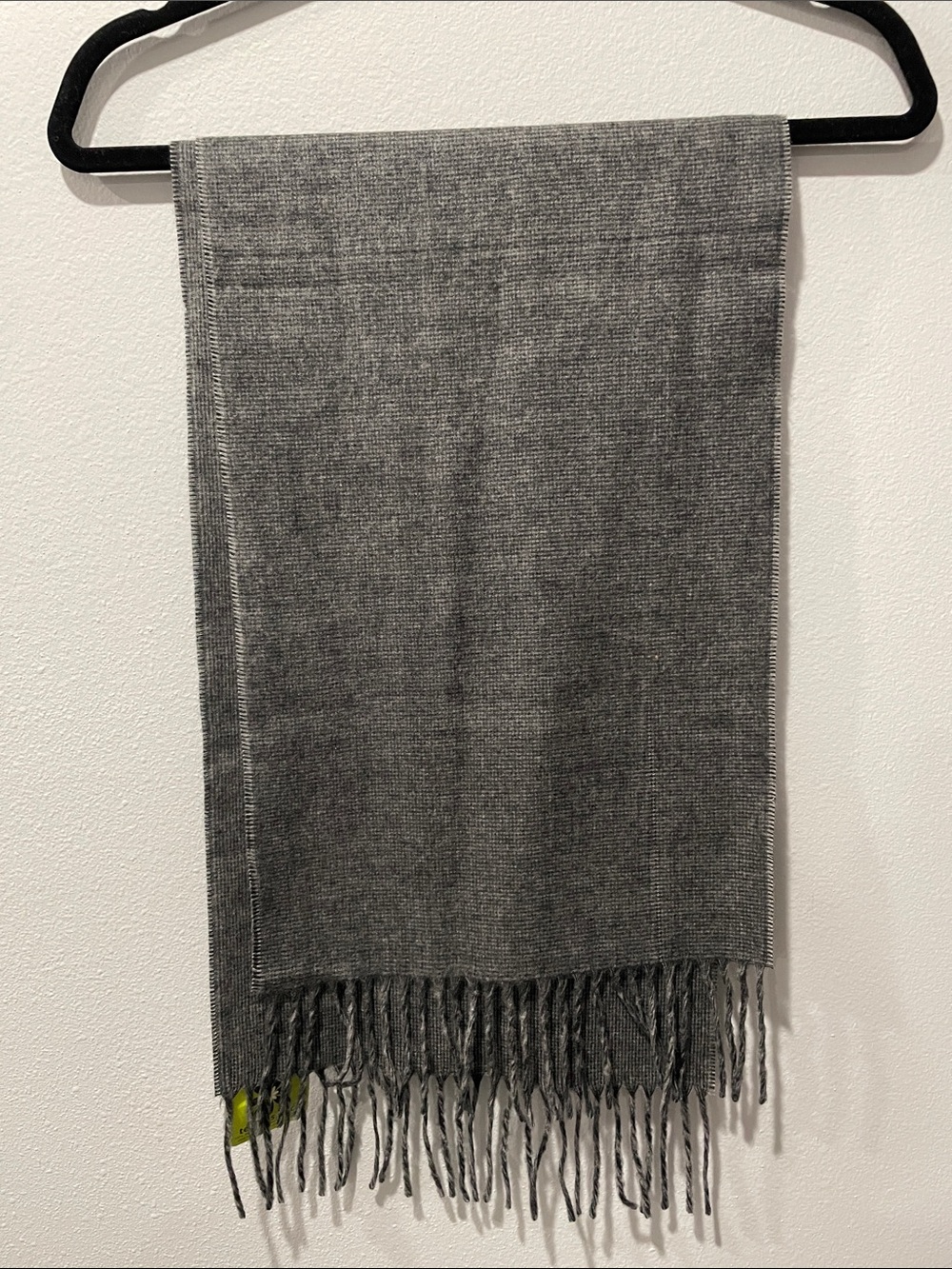Gray Fringe Scarf